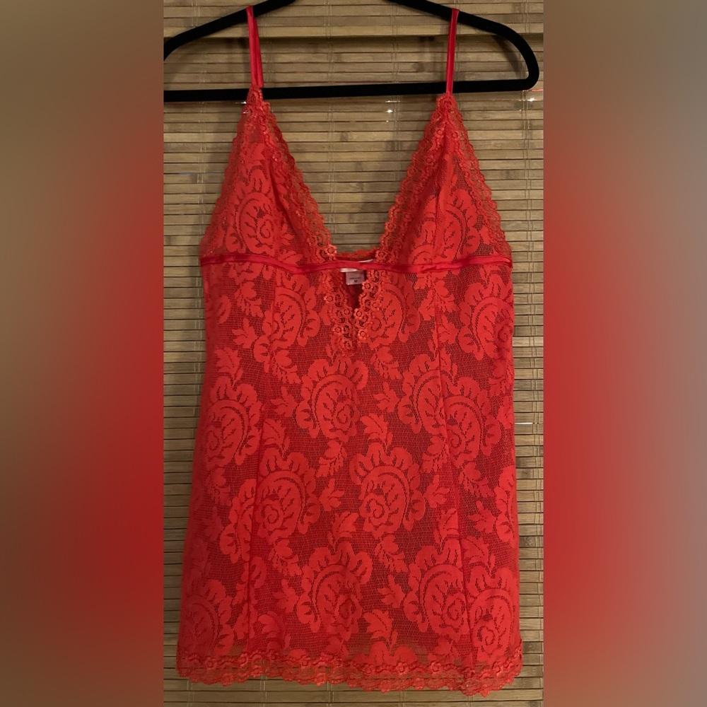 GW 2025 Victoria’s Secret Red Beautiful Perfect Condition length Lingerie Top - Picture 3 of 12